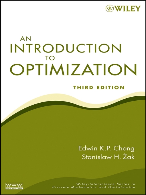 Upplýsingar um An Introduction to Optimization eftir Edwin K. P. Chong - Biðlisti